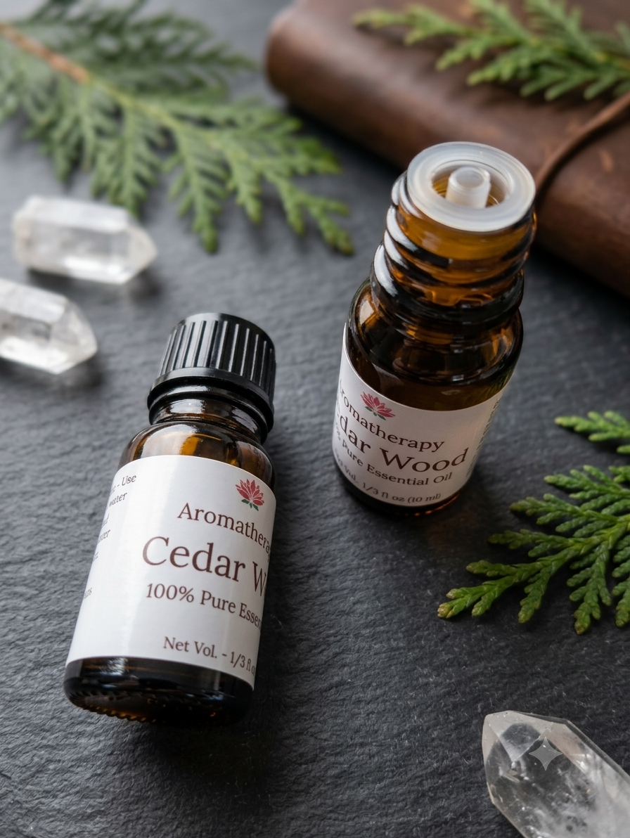 Cedarwood Essential Oil 10ml (Built-in Dropper Cap)