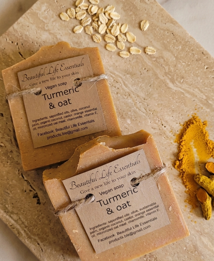 Turmeric & Oat Natural Vegan Soap